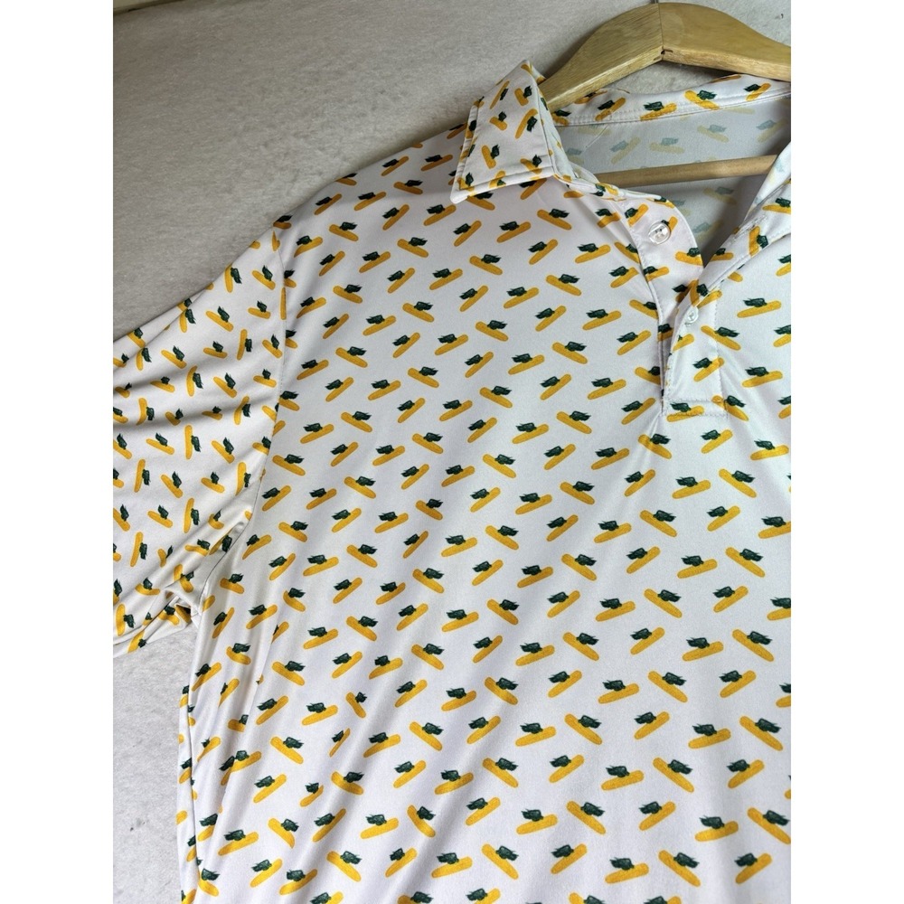 Dekalb Corn Seed Men's Large Polo Shirt White With 🌽 Design Farmer Ag NWOT